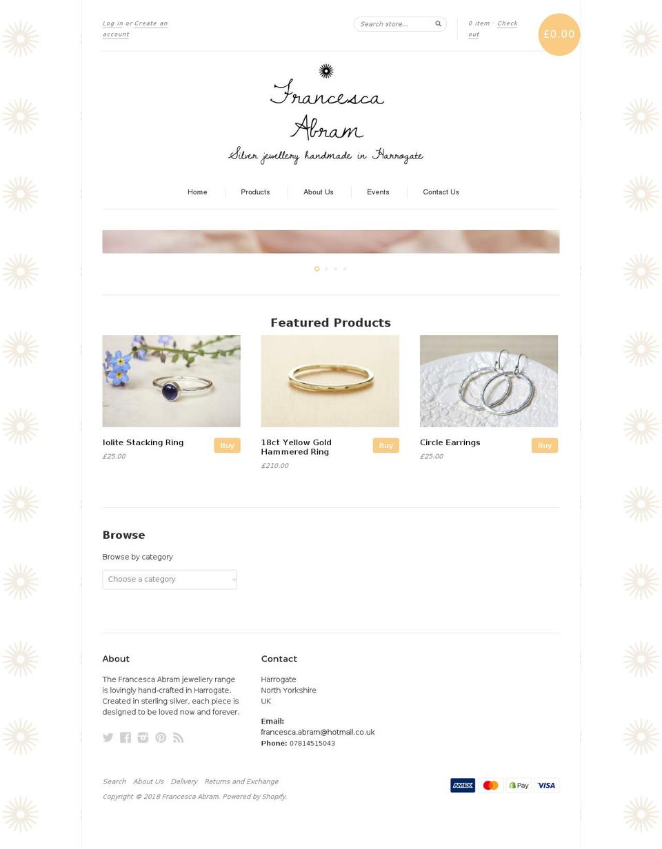 francescaabram.co.uk shopify website screenshot