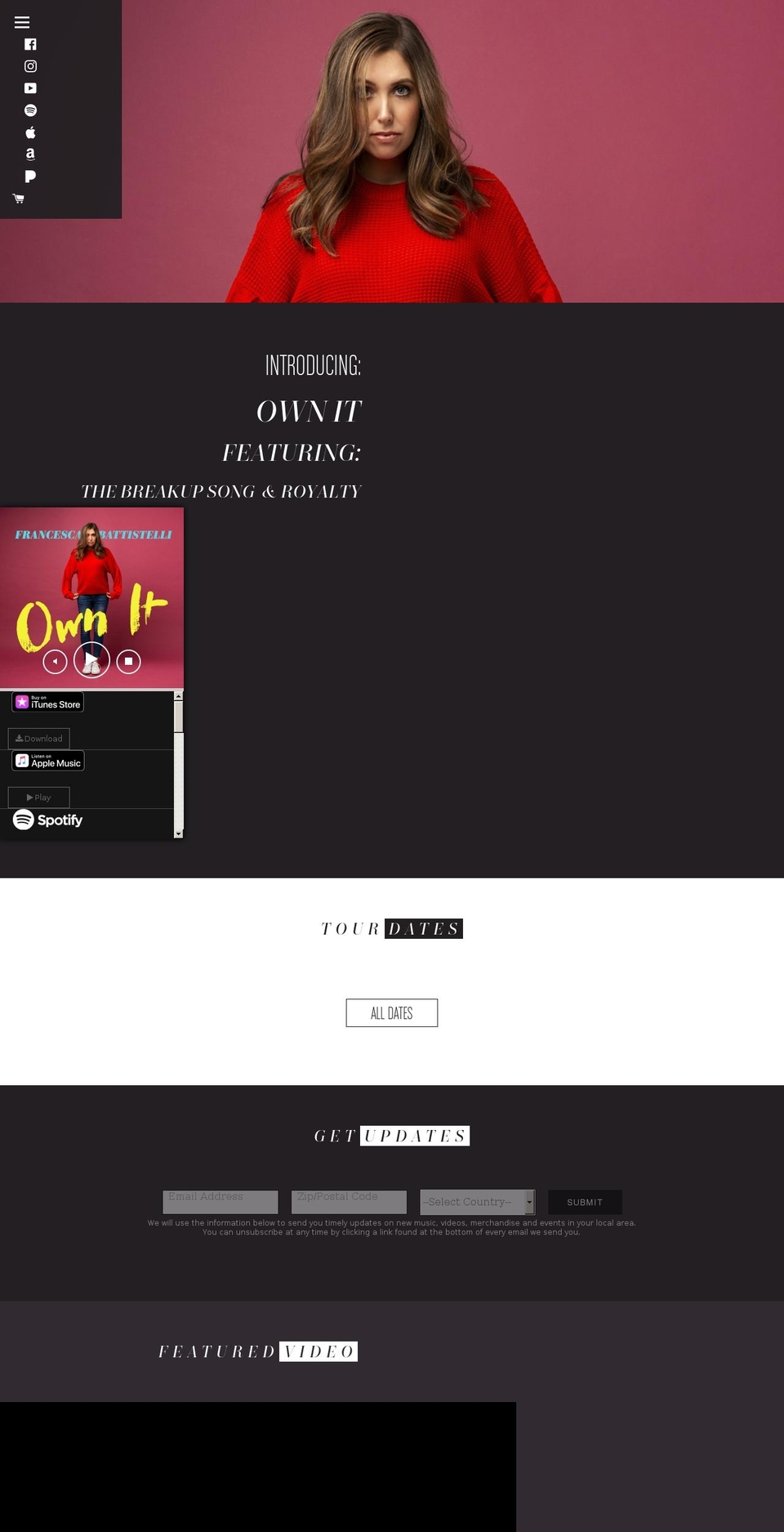 francescabattistelli.net shopify website screenshot