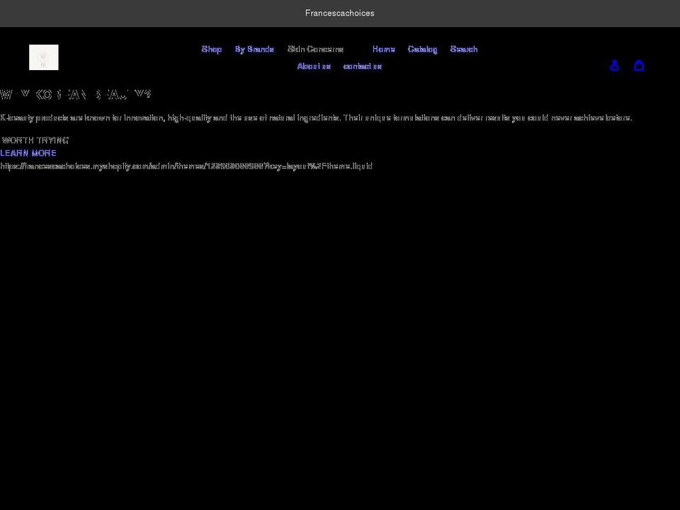 francescachoices.com shopify website screenshot