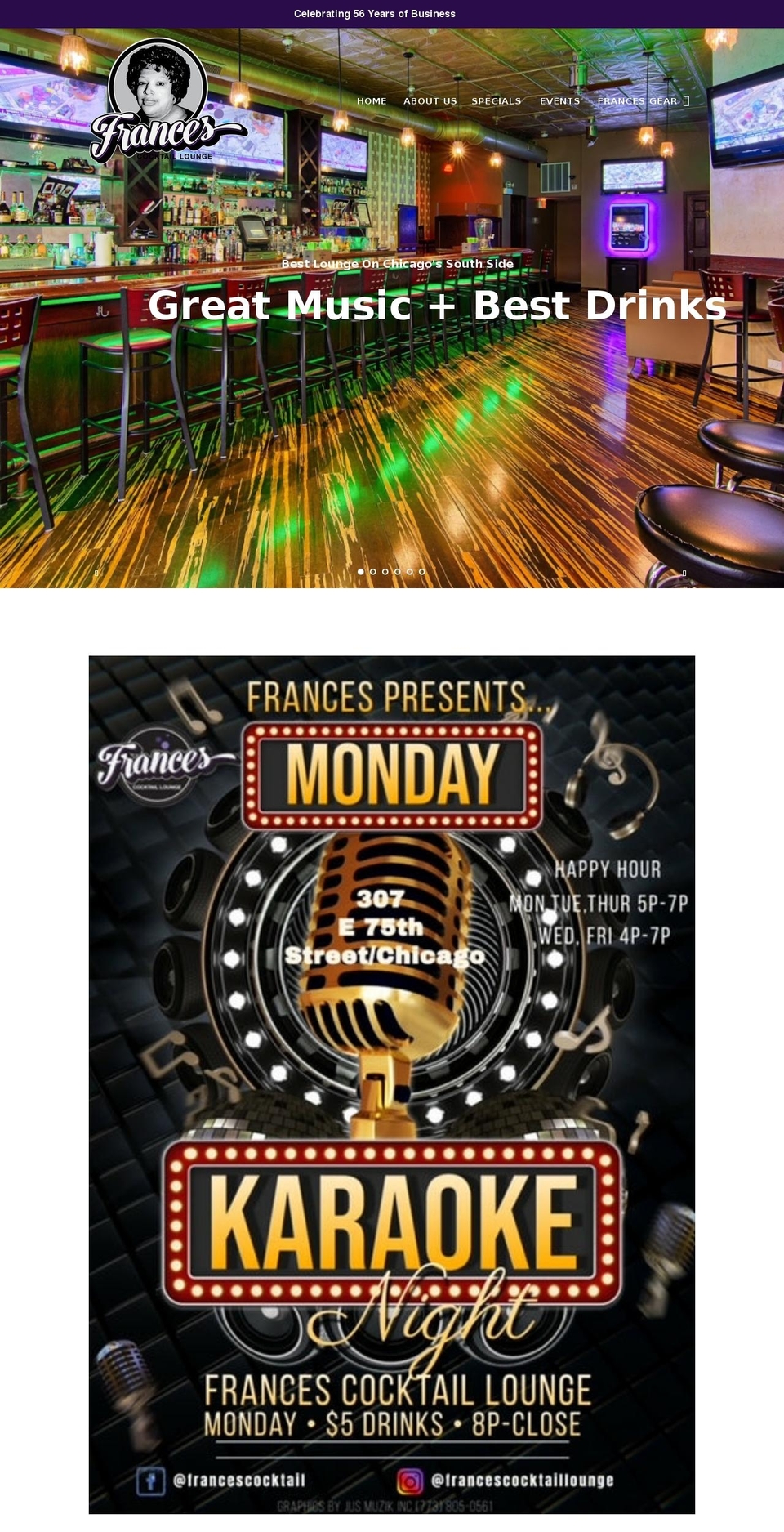 francescocktaillounge.com shopify website screenshot