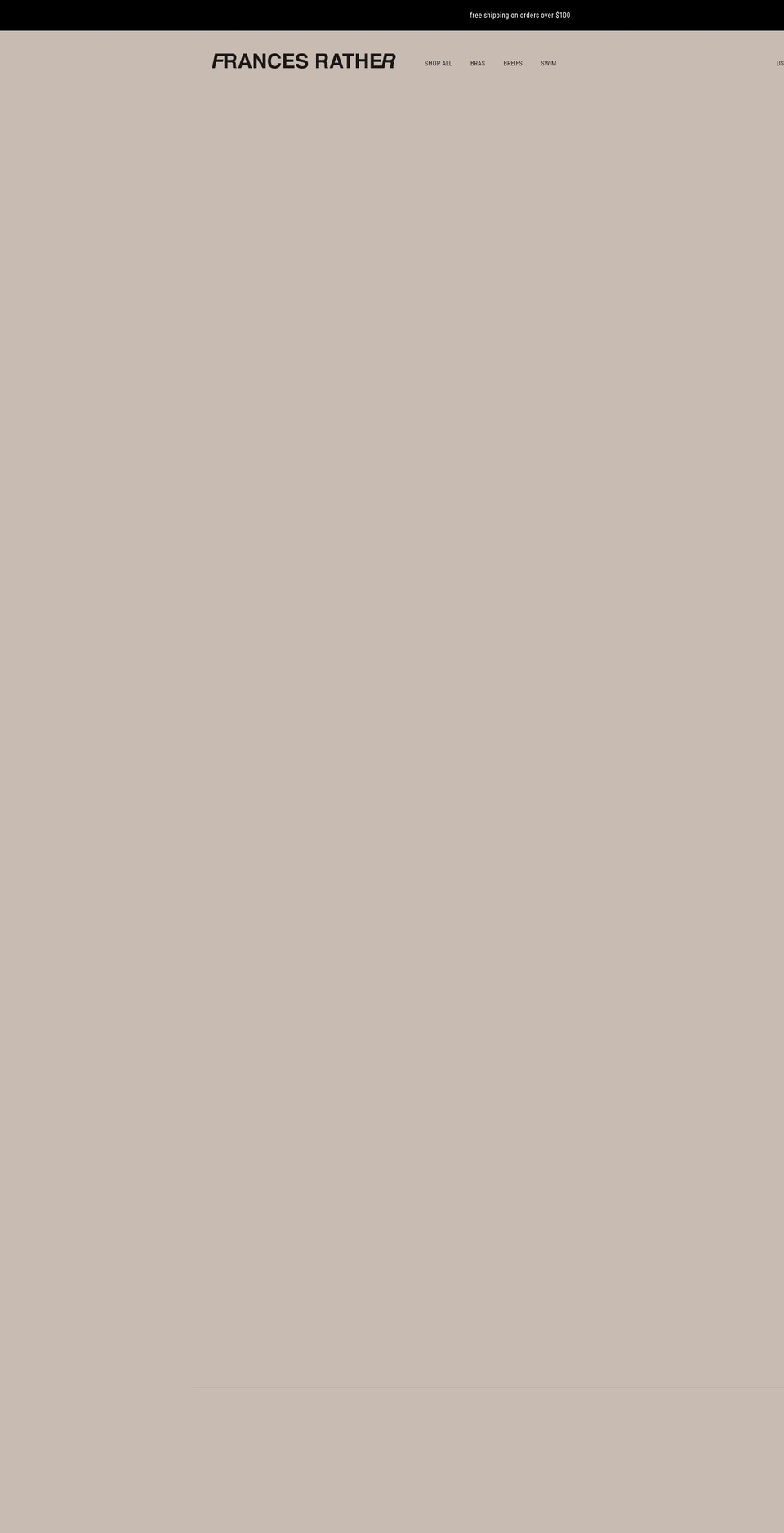 francesrather.com — Shopify storefront screenshot