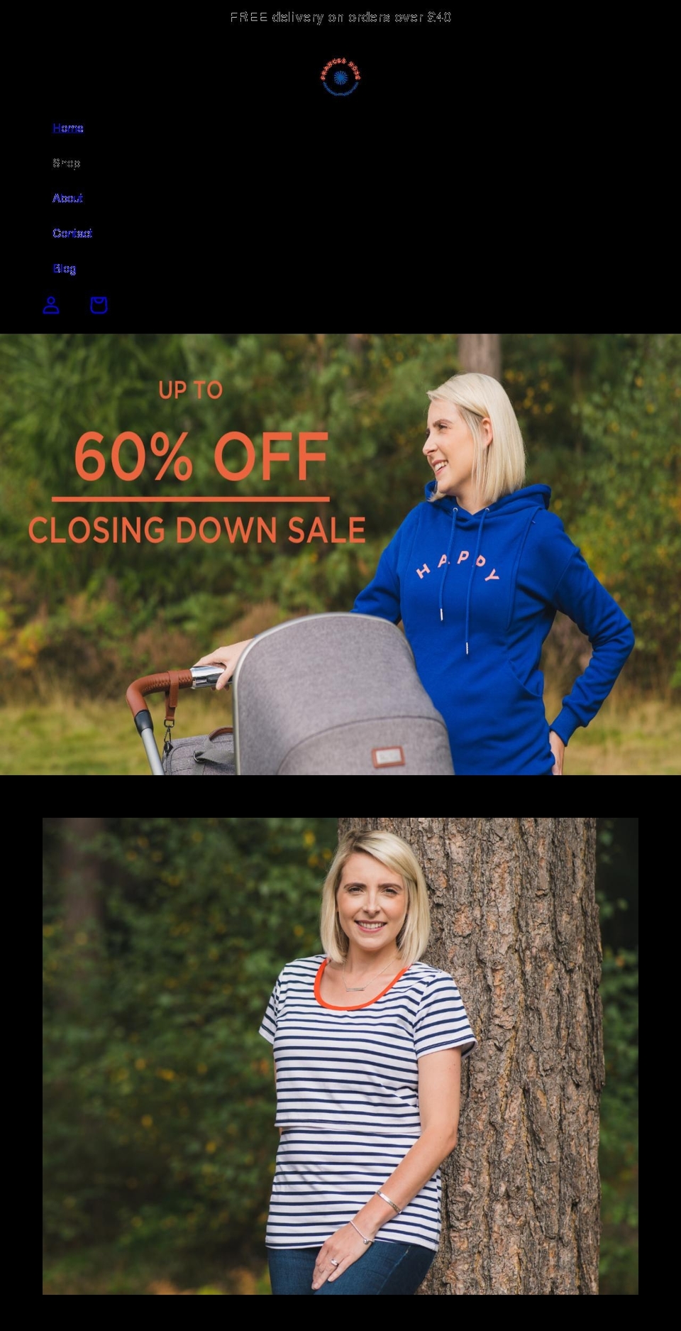 francesrose.co.uk shopify website screenshot