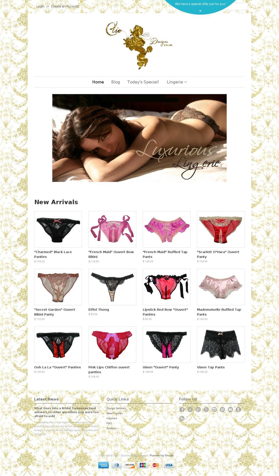francessmily.com shopify website screenshot