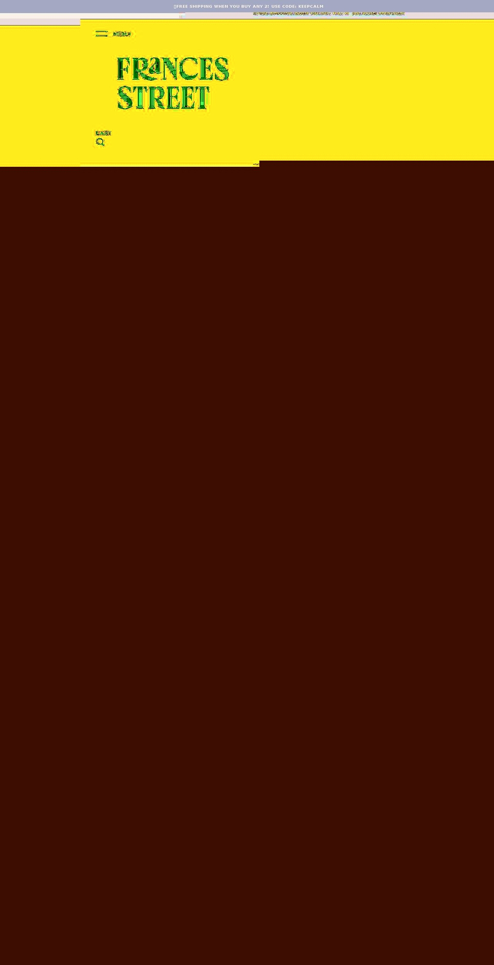 francesstreet.com shopify website screenshot