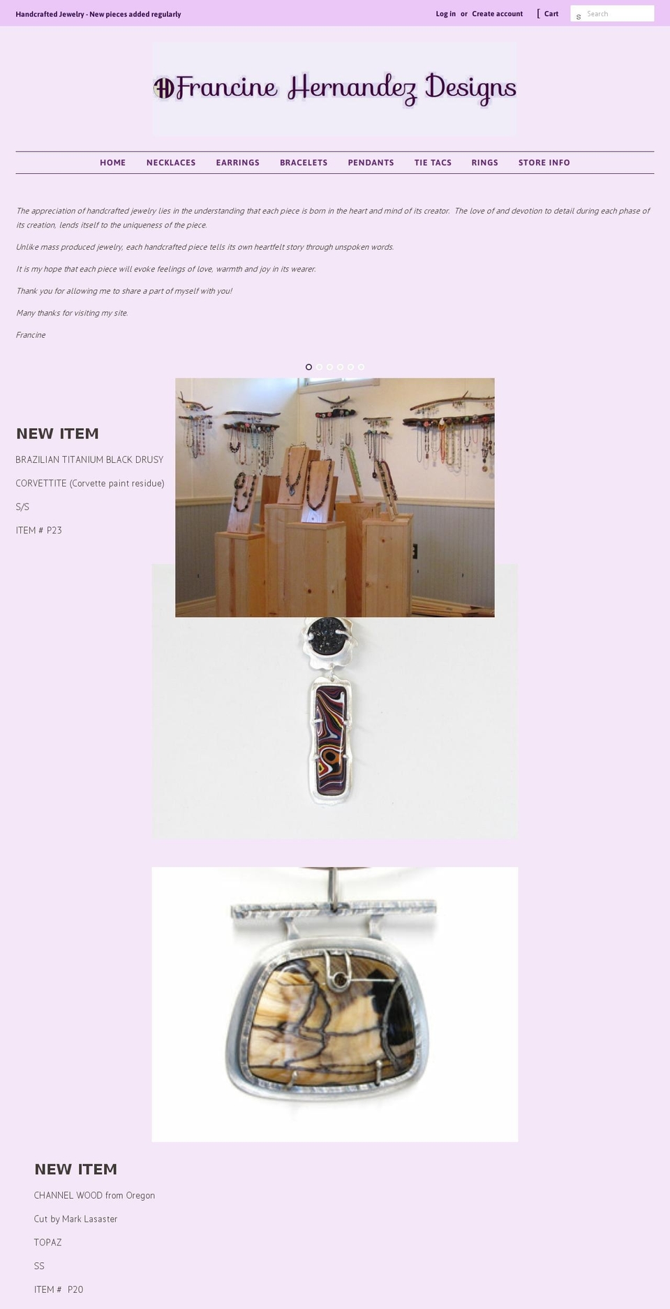 francinehdesigns.com shopify website screenshot