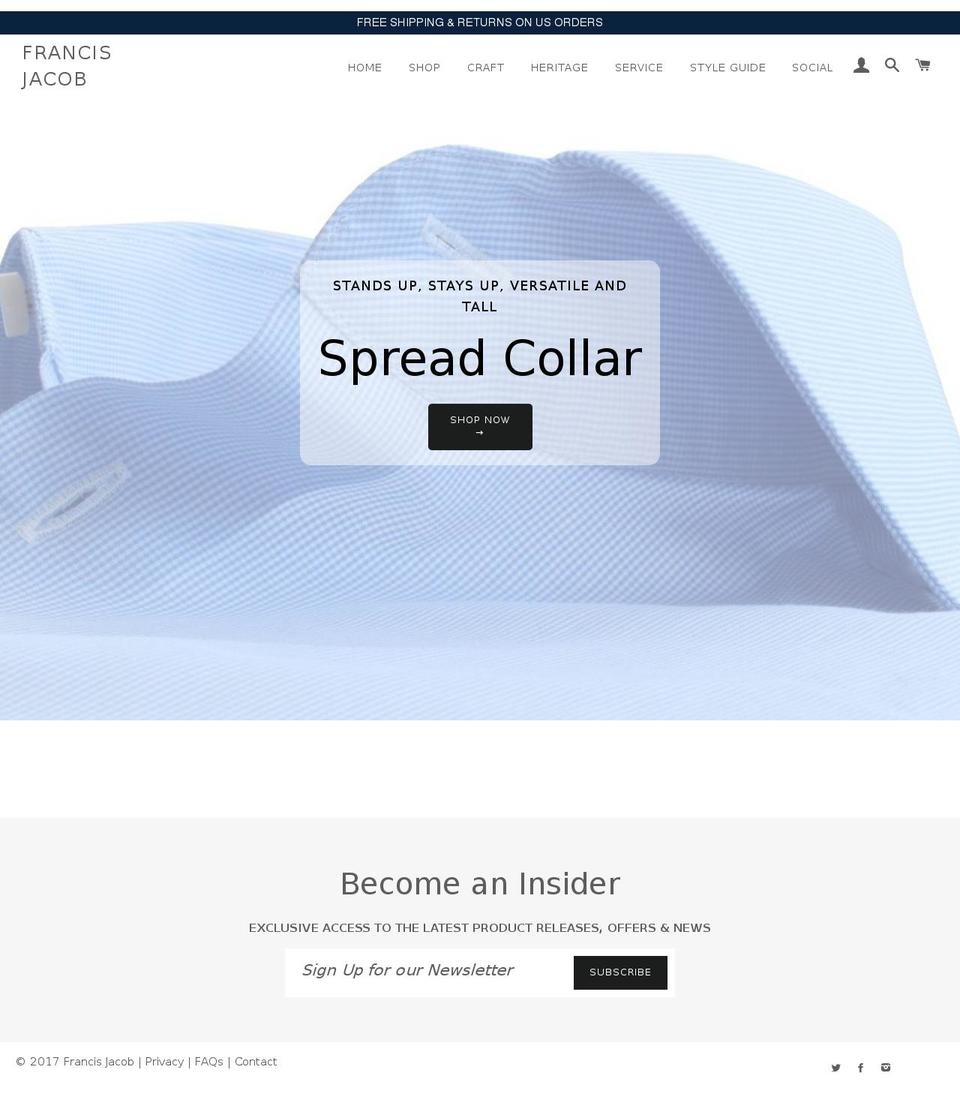 francis-jacob.com shopify website screenshot