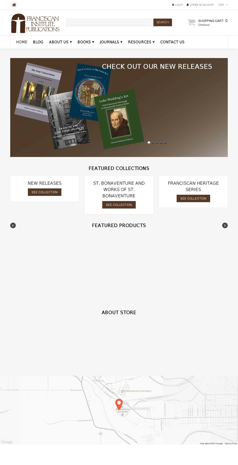 franciscanpublications.com shopify website screenshot