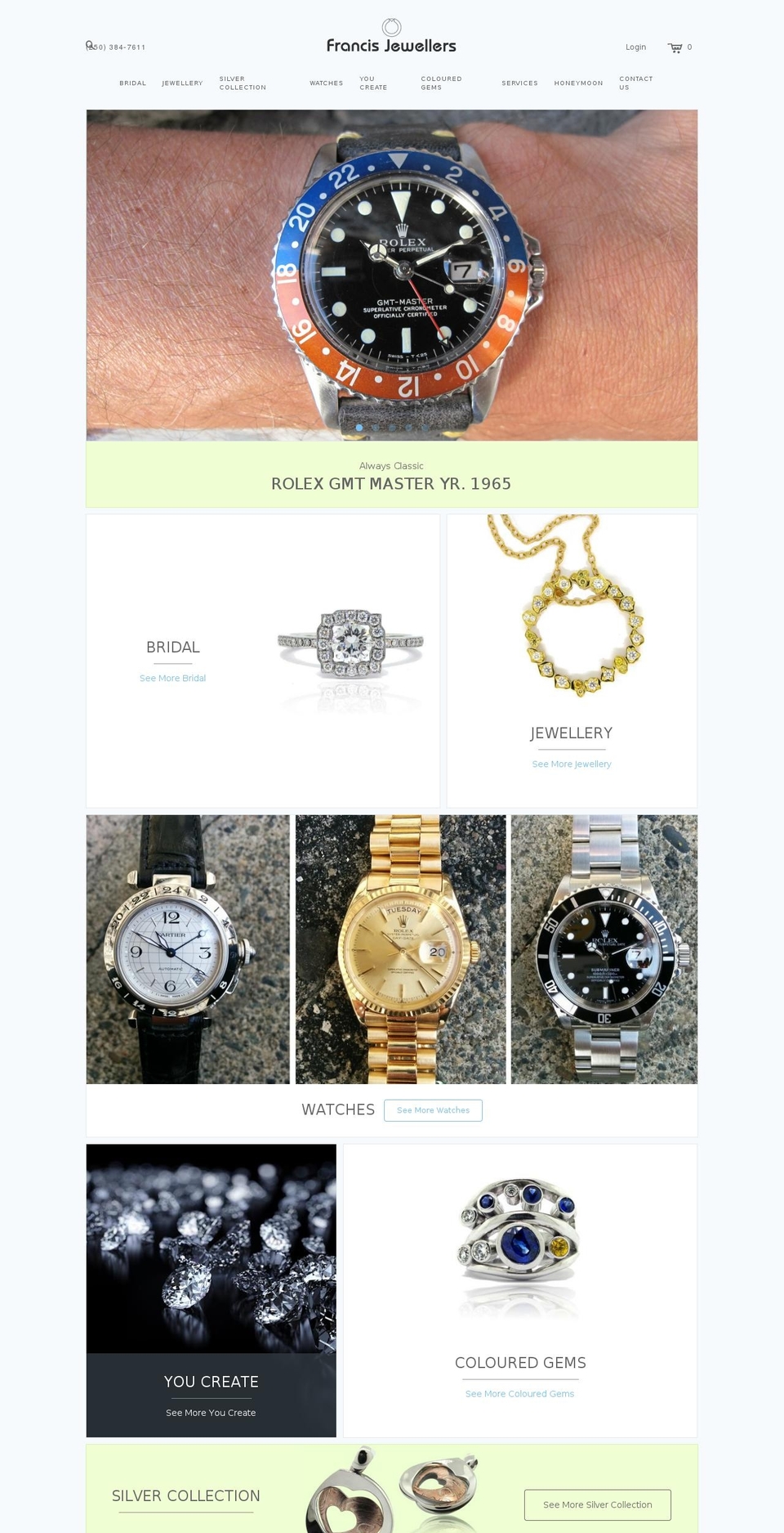 francisjewellers.com shopify website screenshot