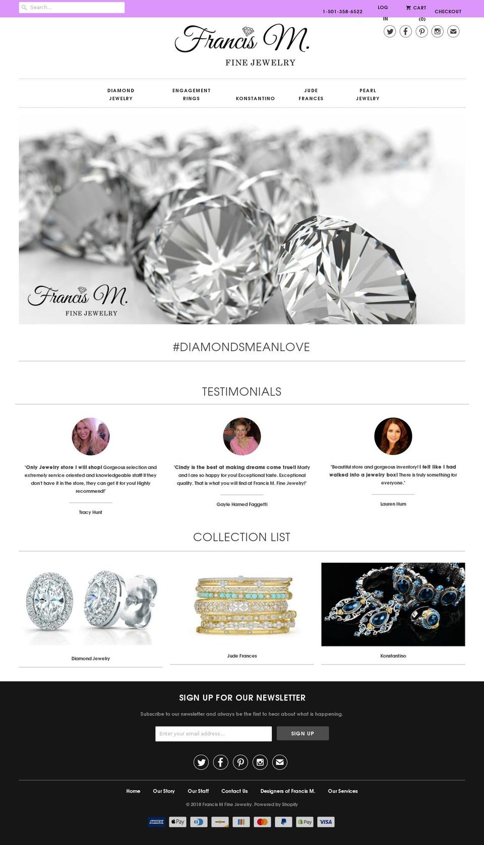 francismfinejewelry.com — Shopify storefront screenshot