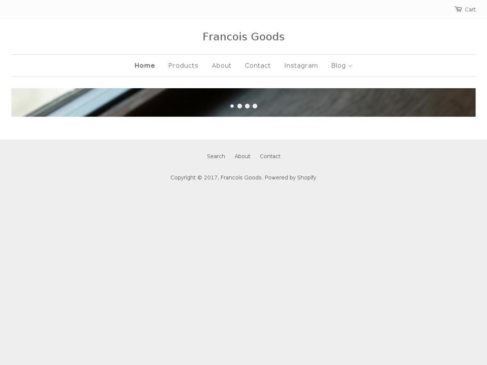 francoisgoods.com shopify website screenshot