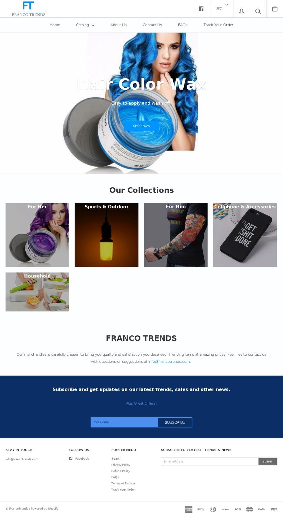 Copy of Kagami Shopify theme site example francotrends.com