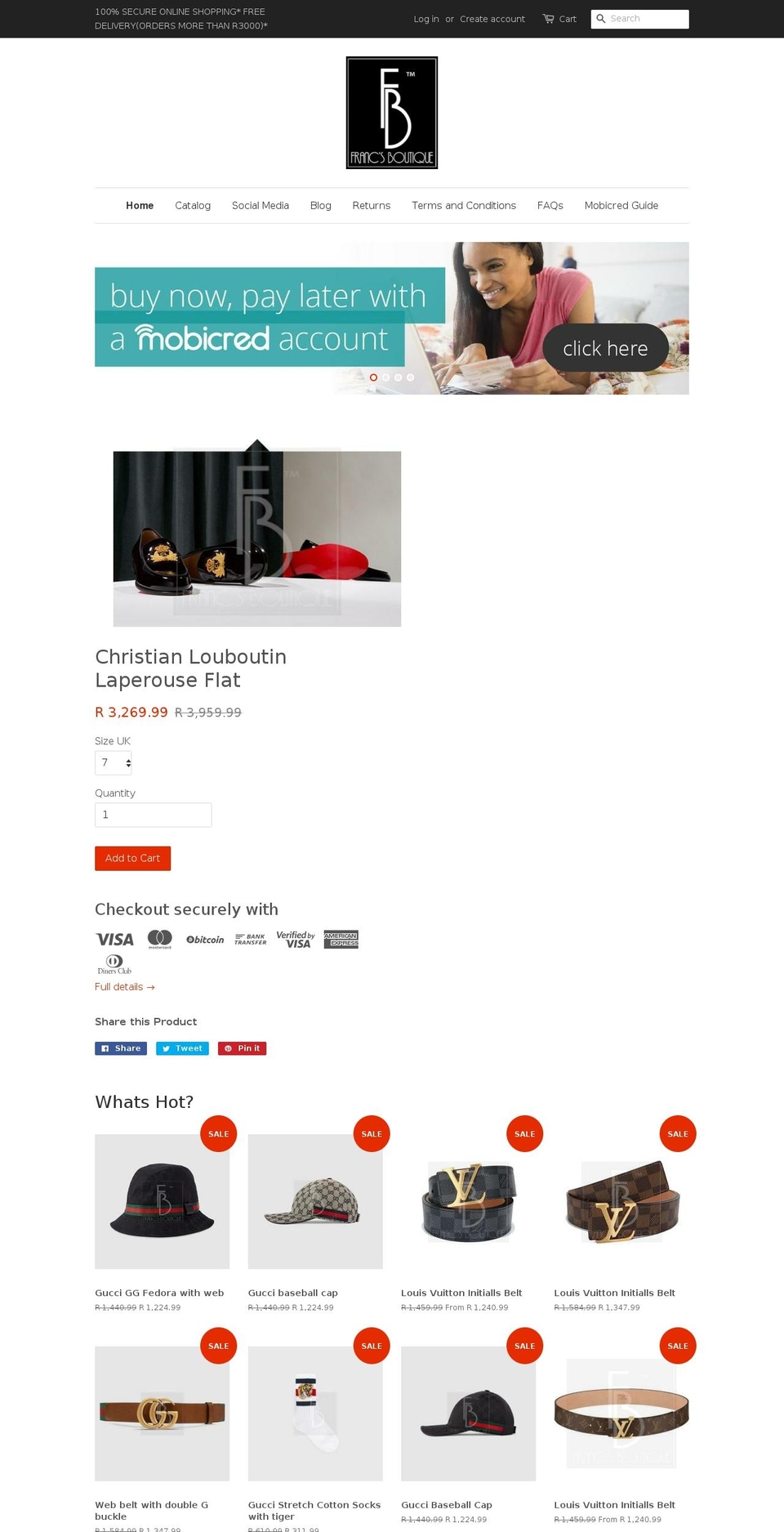 francsboutique.com shopify website screenshot
