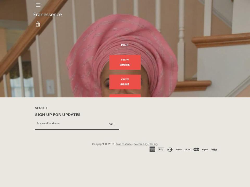 franessence.com — Shopify storefront screenshot