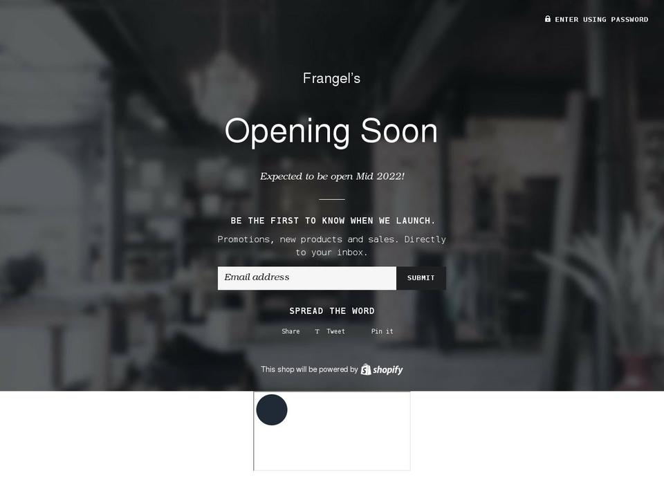 frangel.net shopify website screenshot