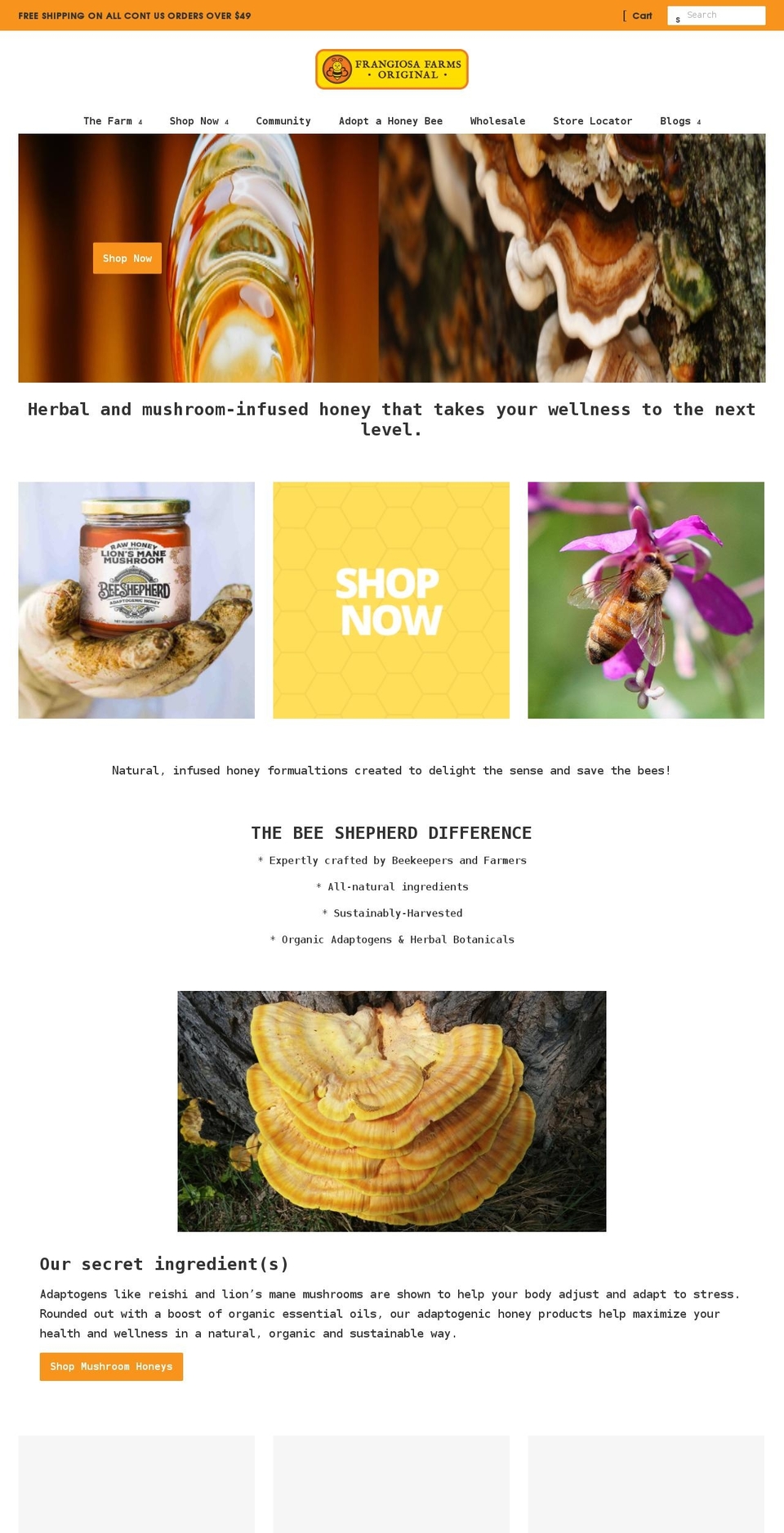 frangiosafarms.com shopify website screenshot