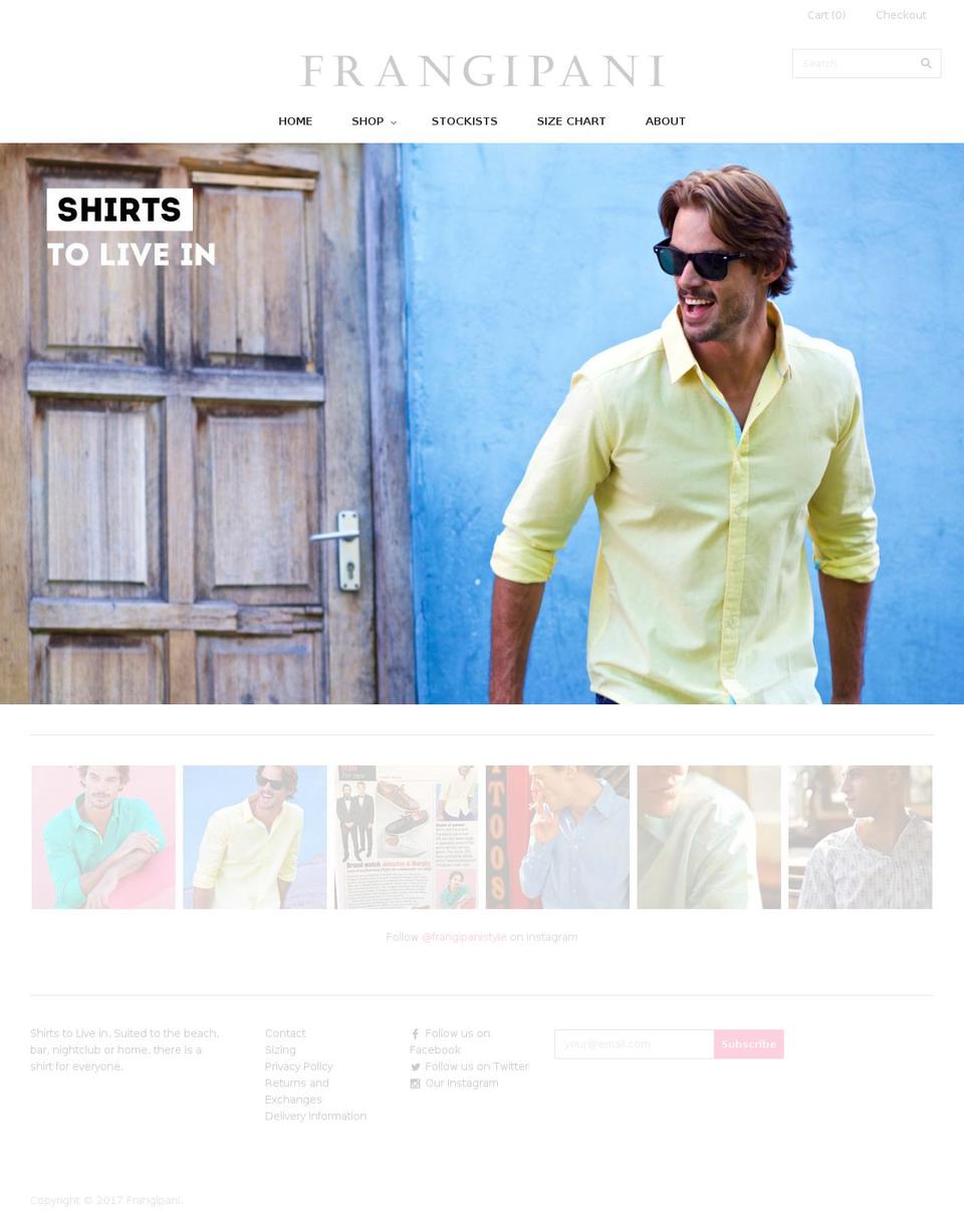 frangipani-style.com shopify website screenshot