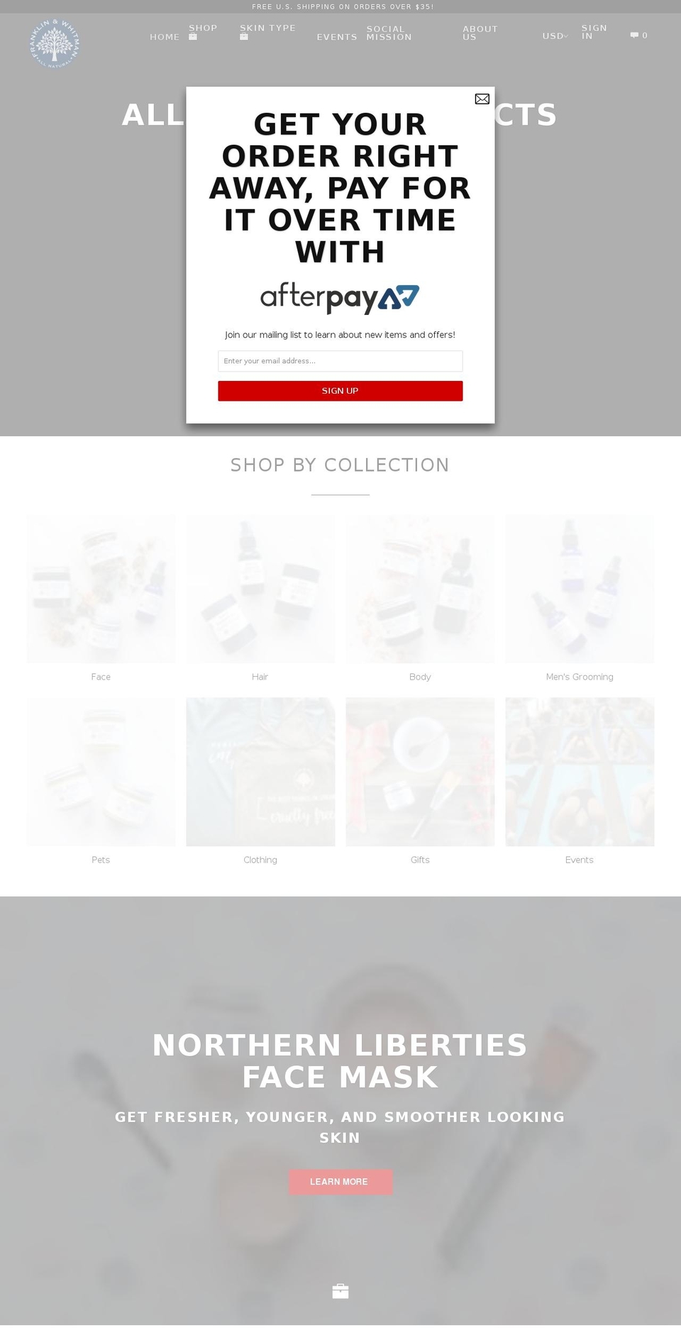 frankandwhit.com — Shopify storefront screenshot
