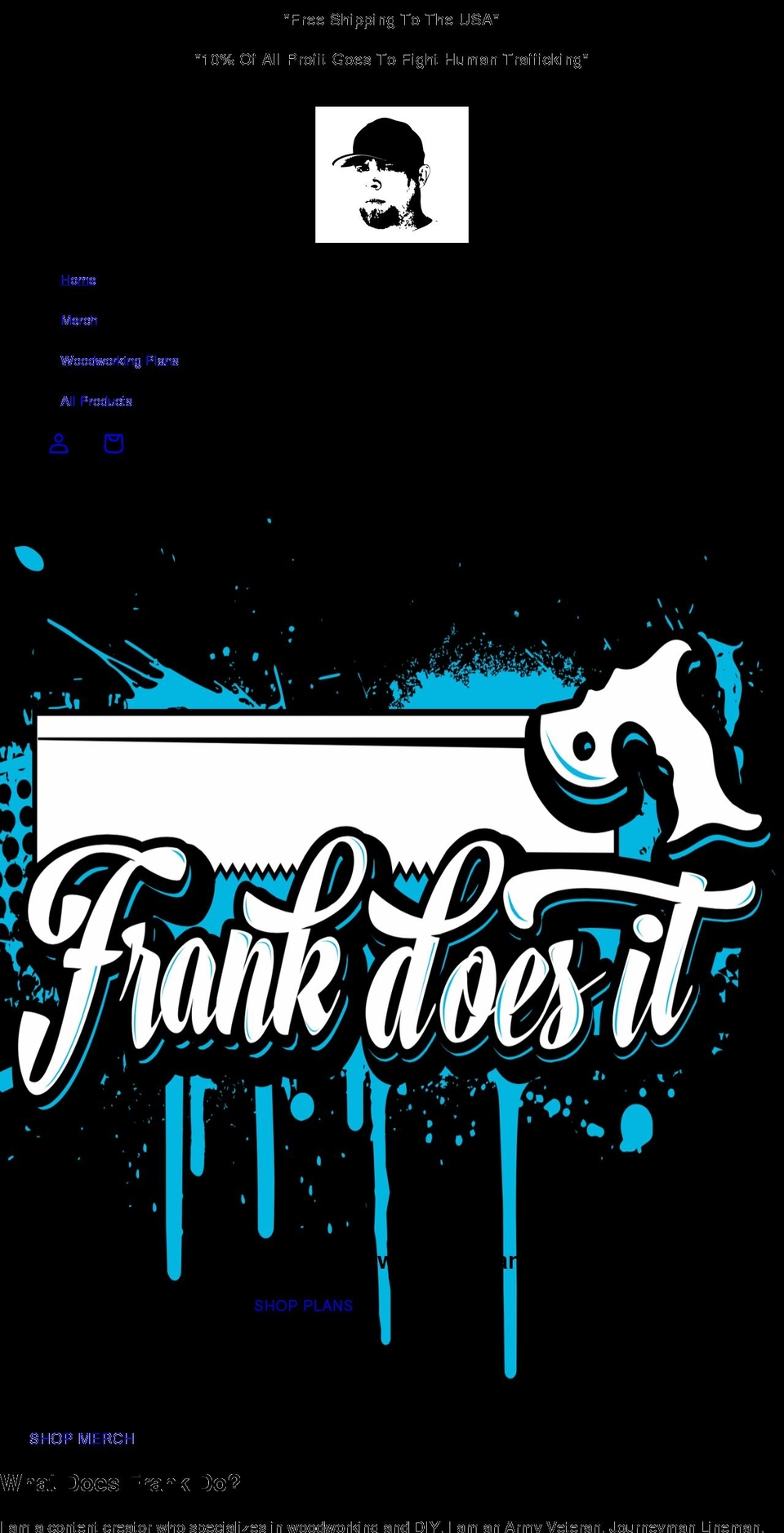 frankdoesit.com shopify website screenshot