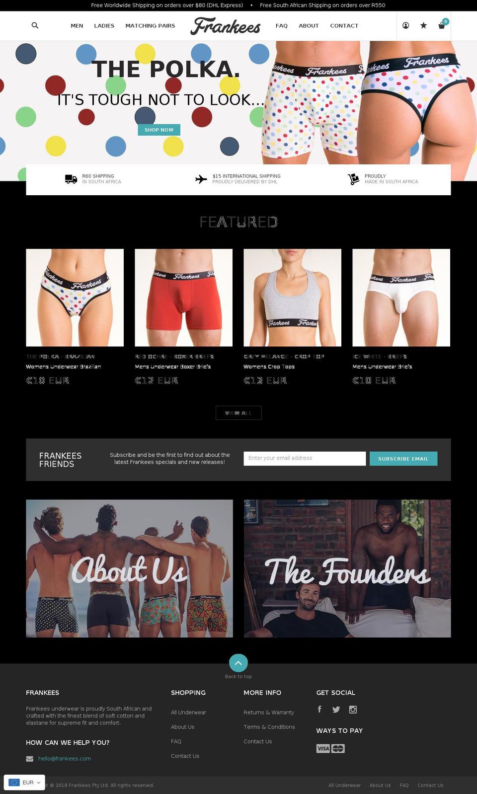 frankees.com — Shopify store on .com