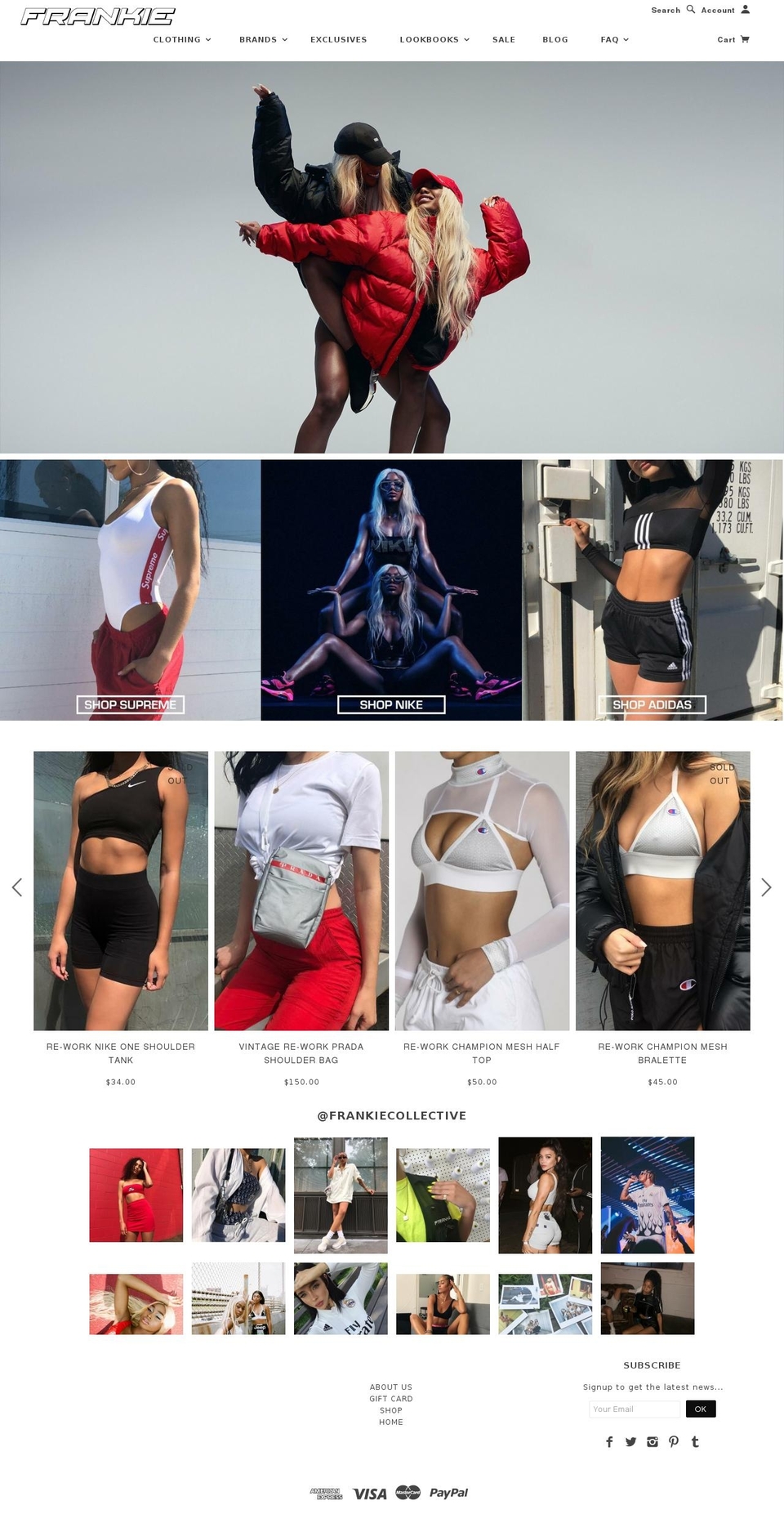 frankie-collective.myshopify.com shopify website screenshot