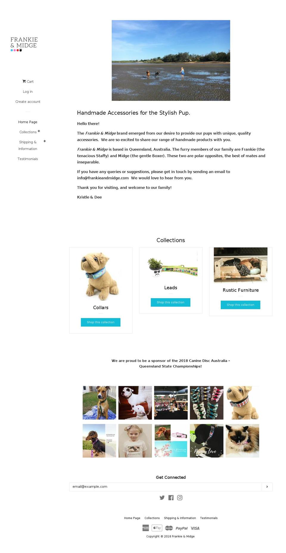 frankieandmidge.com — Shopify storefront screenshot