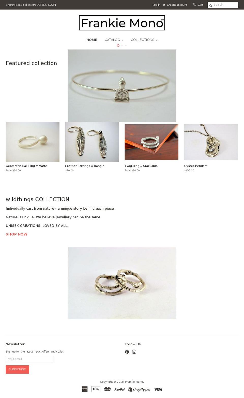 frankiemono.com — Shopify storefront screenshot