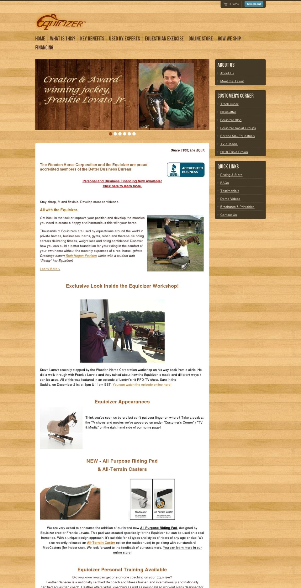 Equicizer Shopify theme site example frankieshorse.com