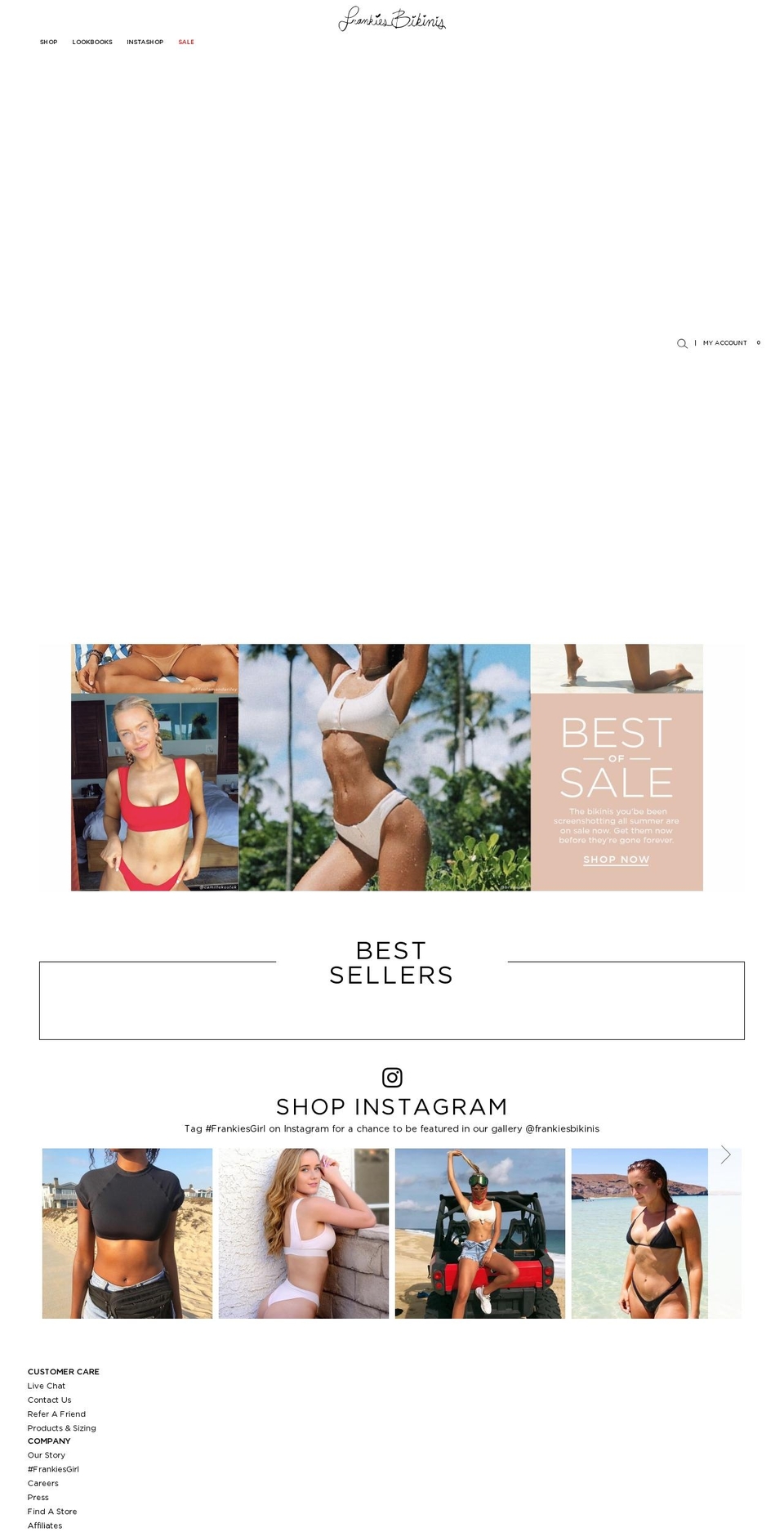 frankiesswimwear.com — Shopify storefront screenshot