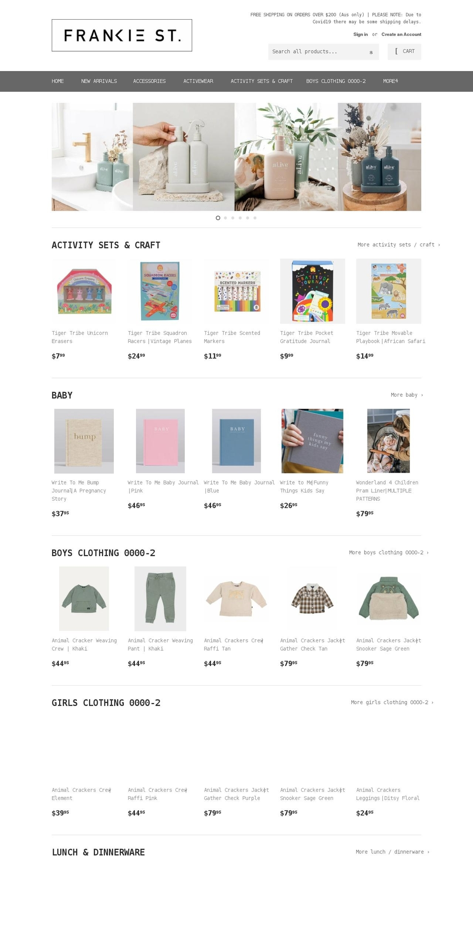 frankiest.com.au shopify website screenshot