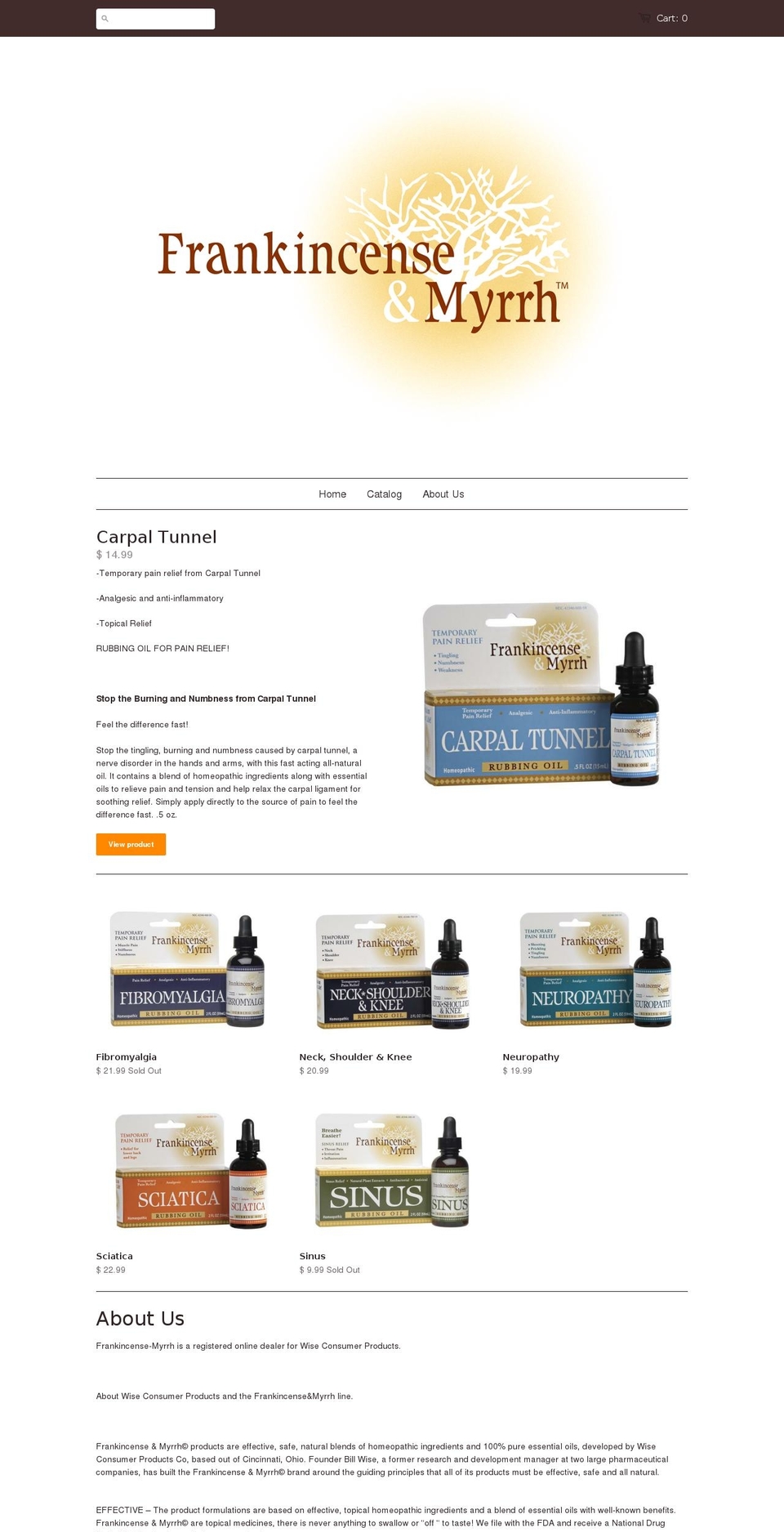 frankincense-myrrh.net shopify website screenshot