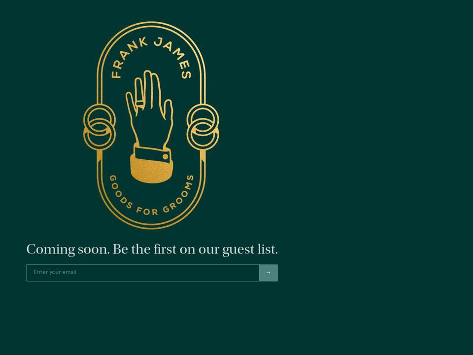 frankjames.com shopify website screenshot