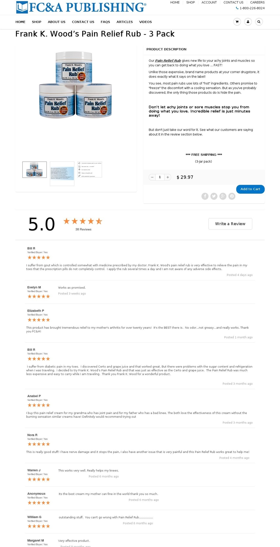 frankkwoodpainreliefrub.com shopify website screenshot