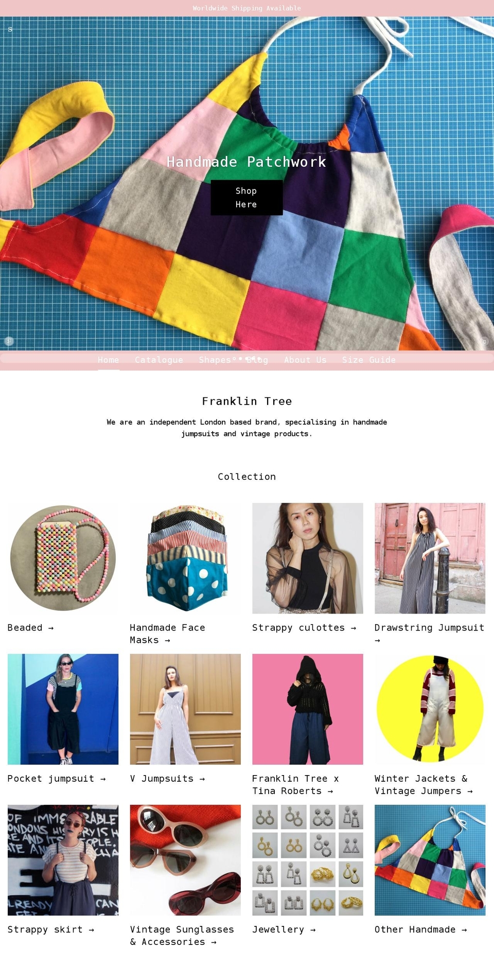 franklintree.uk shopify website screenshot
