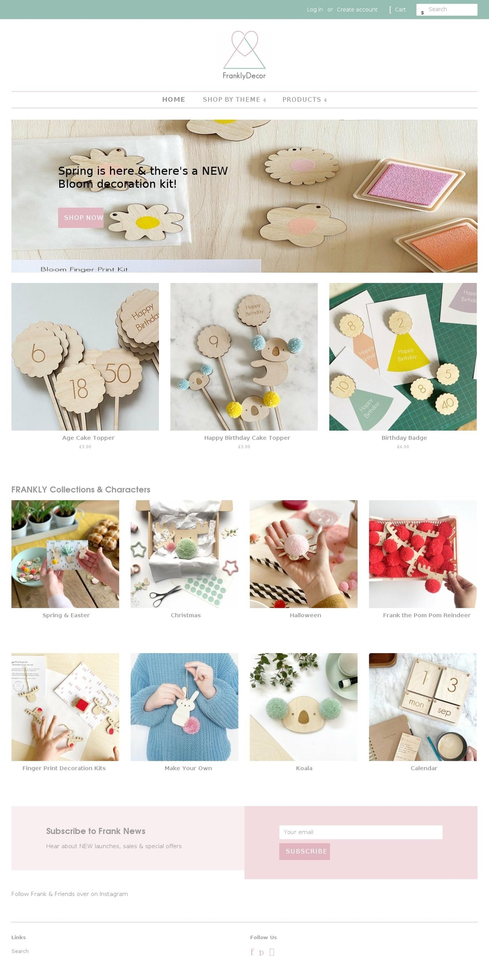 franklydecor.com shopify website screenshot