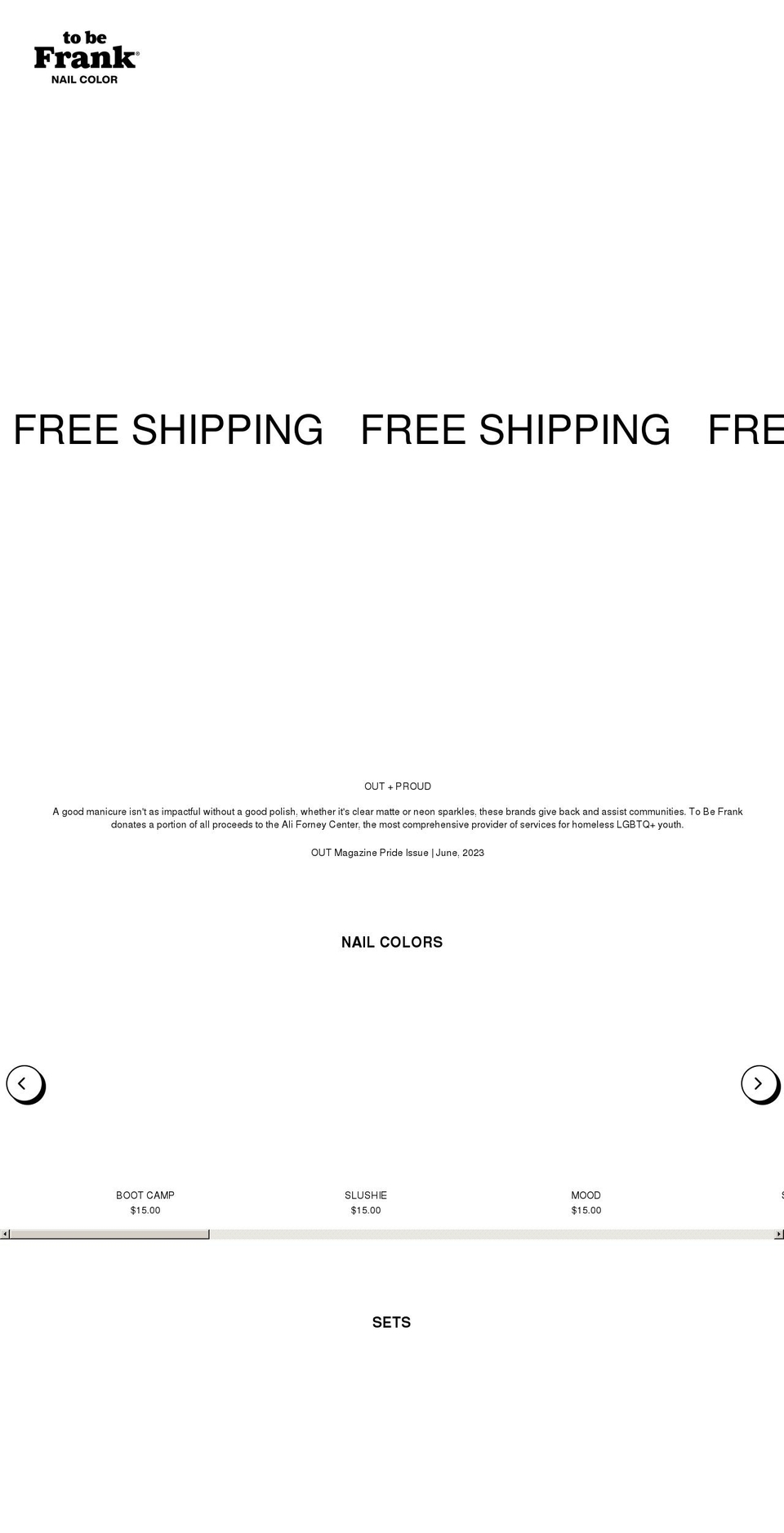 franknails.com shopify website screenshot