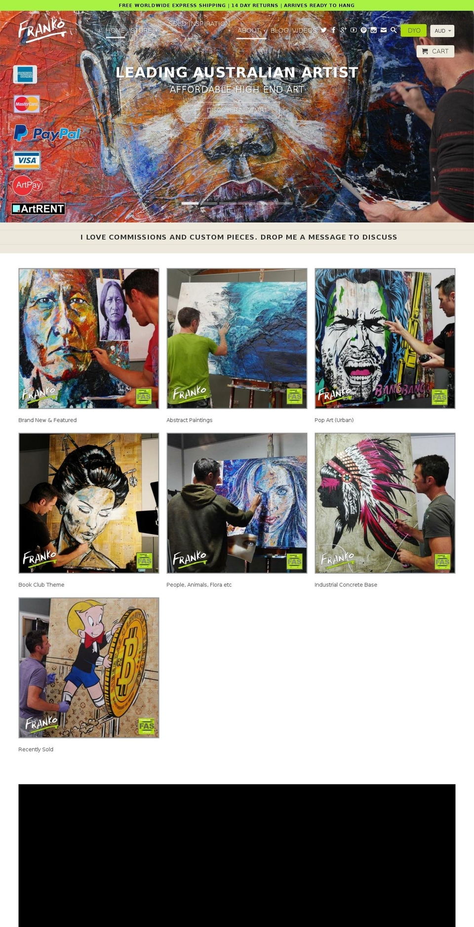 frankoart.com — Shopify storefront screenshot