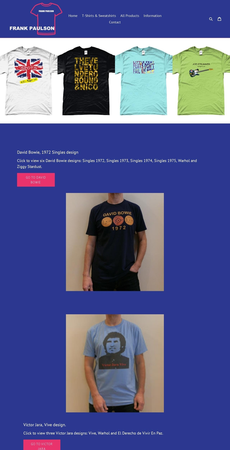 frankpaulson.com — Shopify storefront screenshot