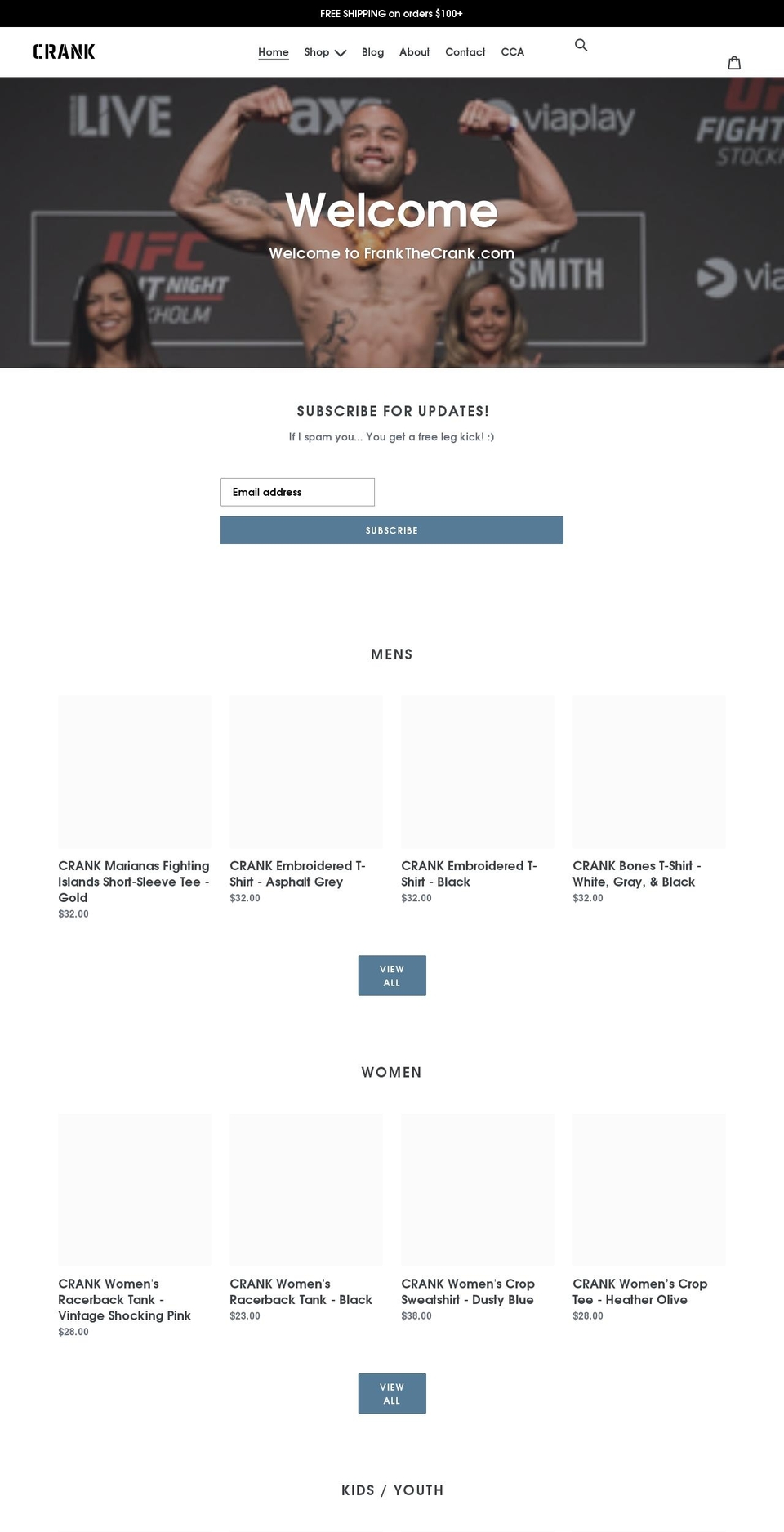 frankthecrank.com shopify website screenshot