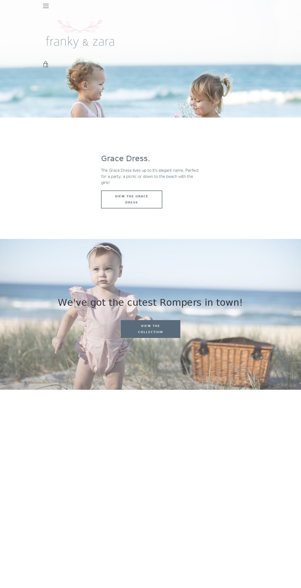 frankyandzara.com — Shopify storefront screenshot