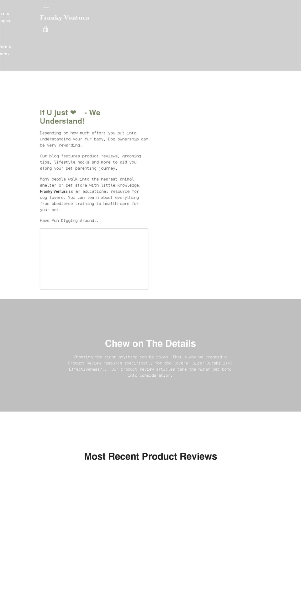 frankyventura.com shopify website screenshot