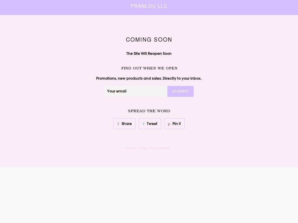 franlou.com shopify website screenshot