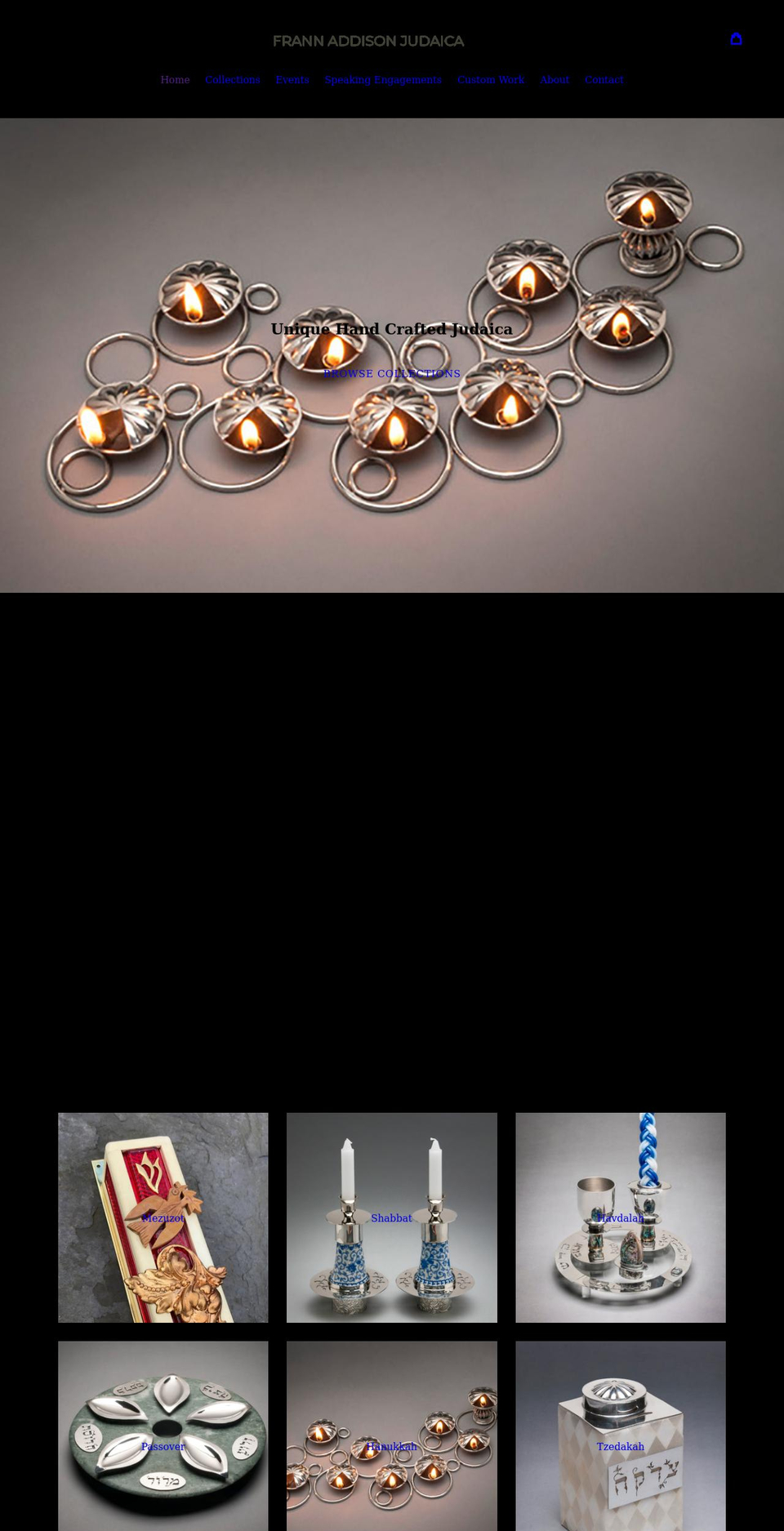 frannaddisonjudaica.com shopify website screenshot