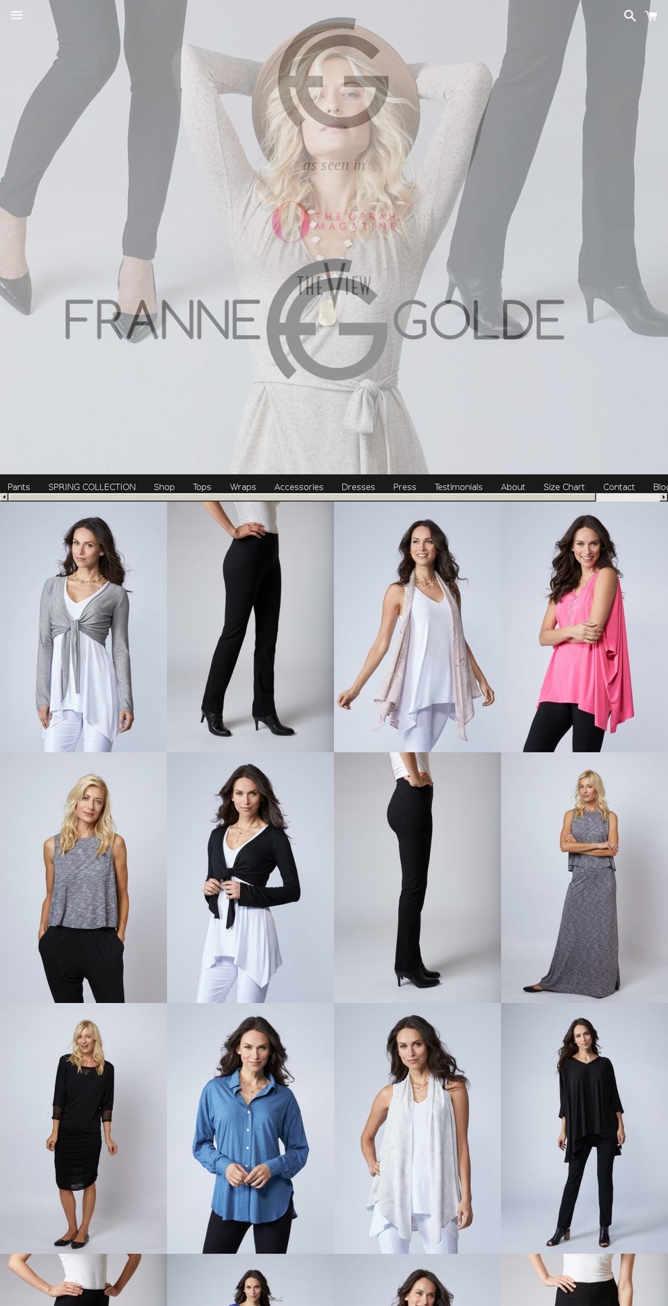 frannegolde.com shopify website screenshot