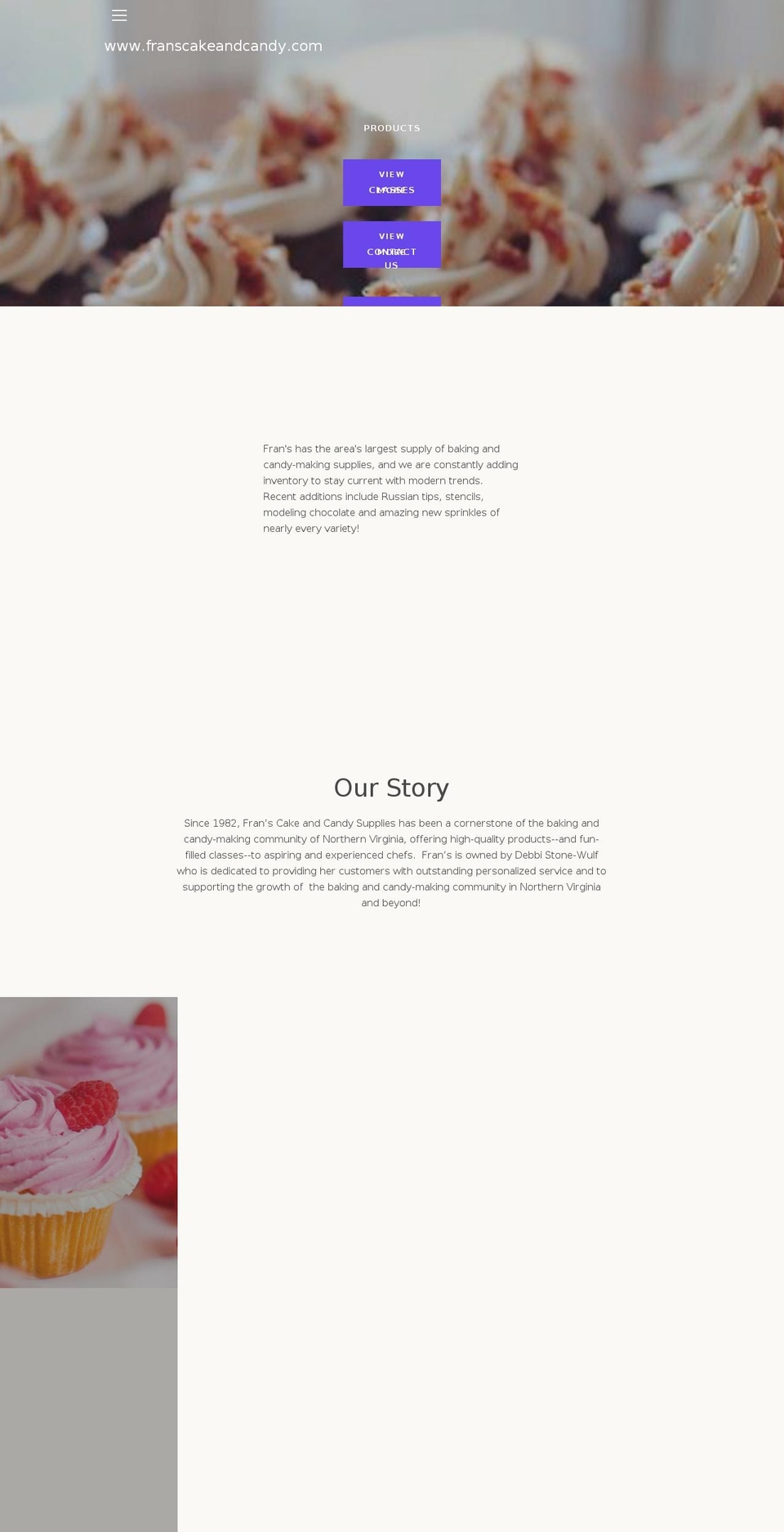 franscakeandcandy.com shopify website screenshot