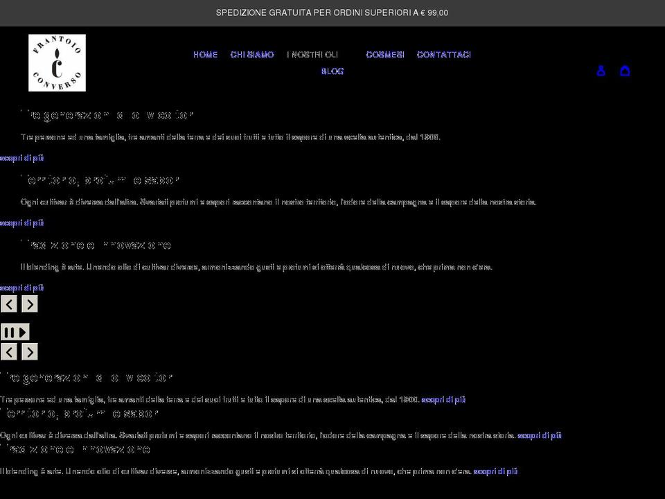 frantoioconverso.com shopify website screenshot