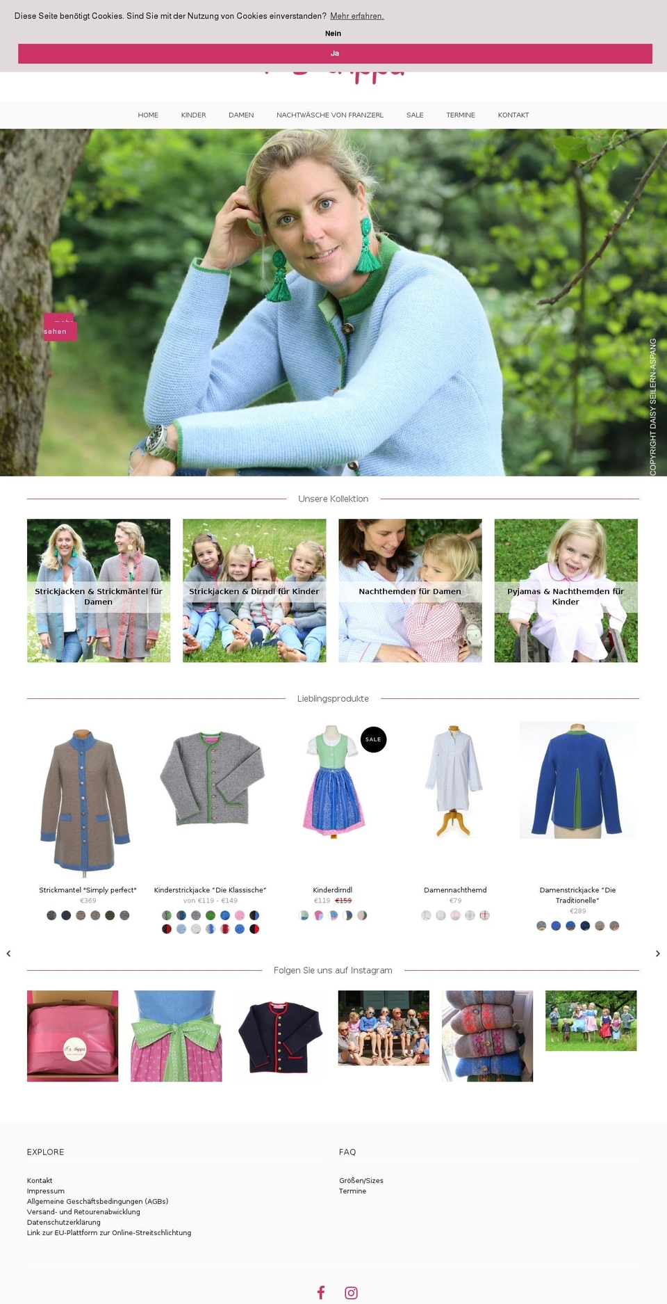 franzerl.com — Shopify storefront screenshot