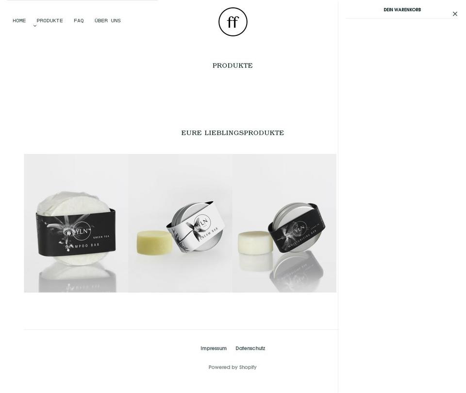 franziskafitze.ch shopify website screenshot