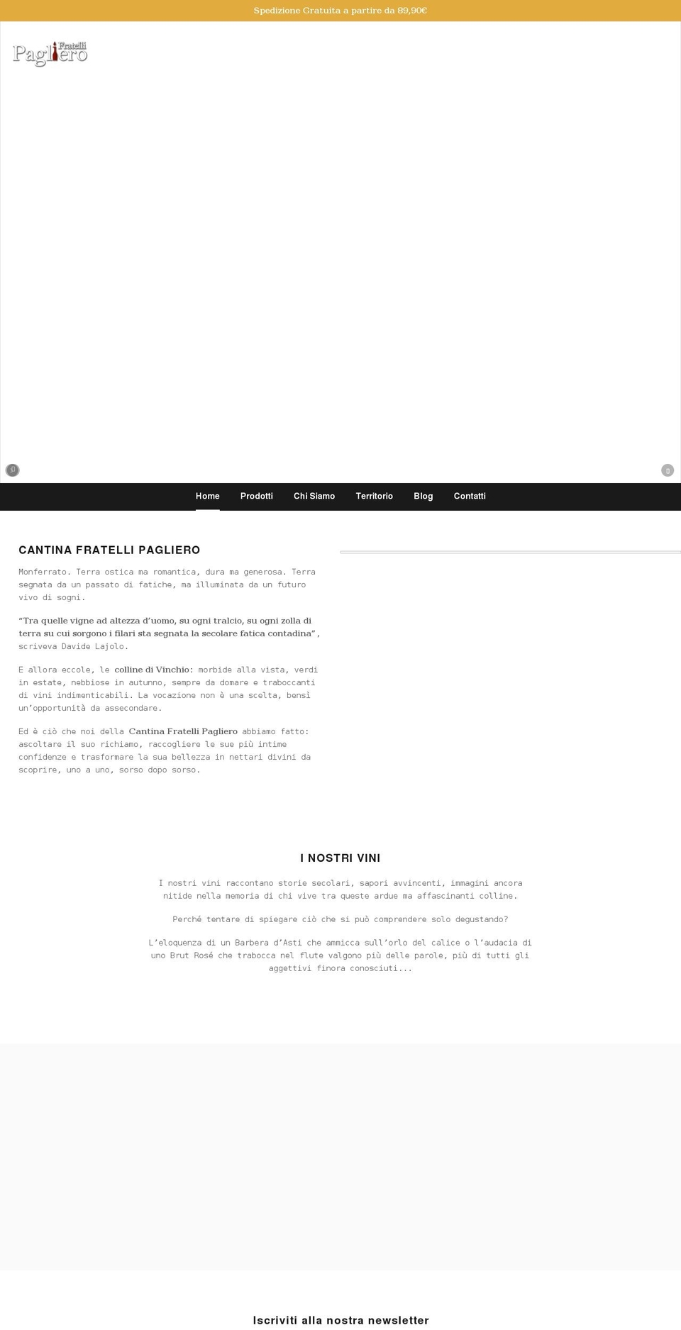 fratellipagliero.com shopify website screenshot