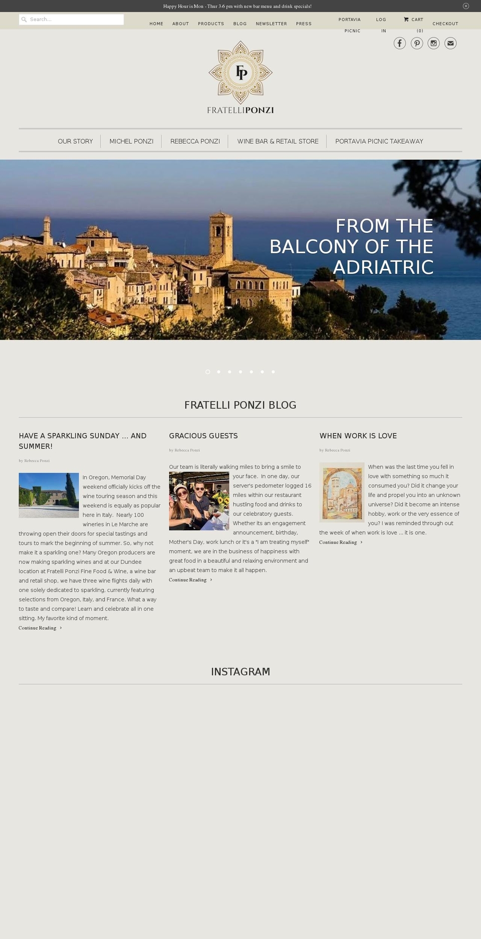 fratelliponzi.com shopify website screenshot