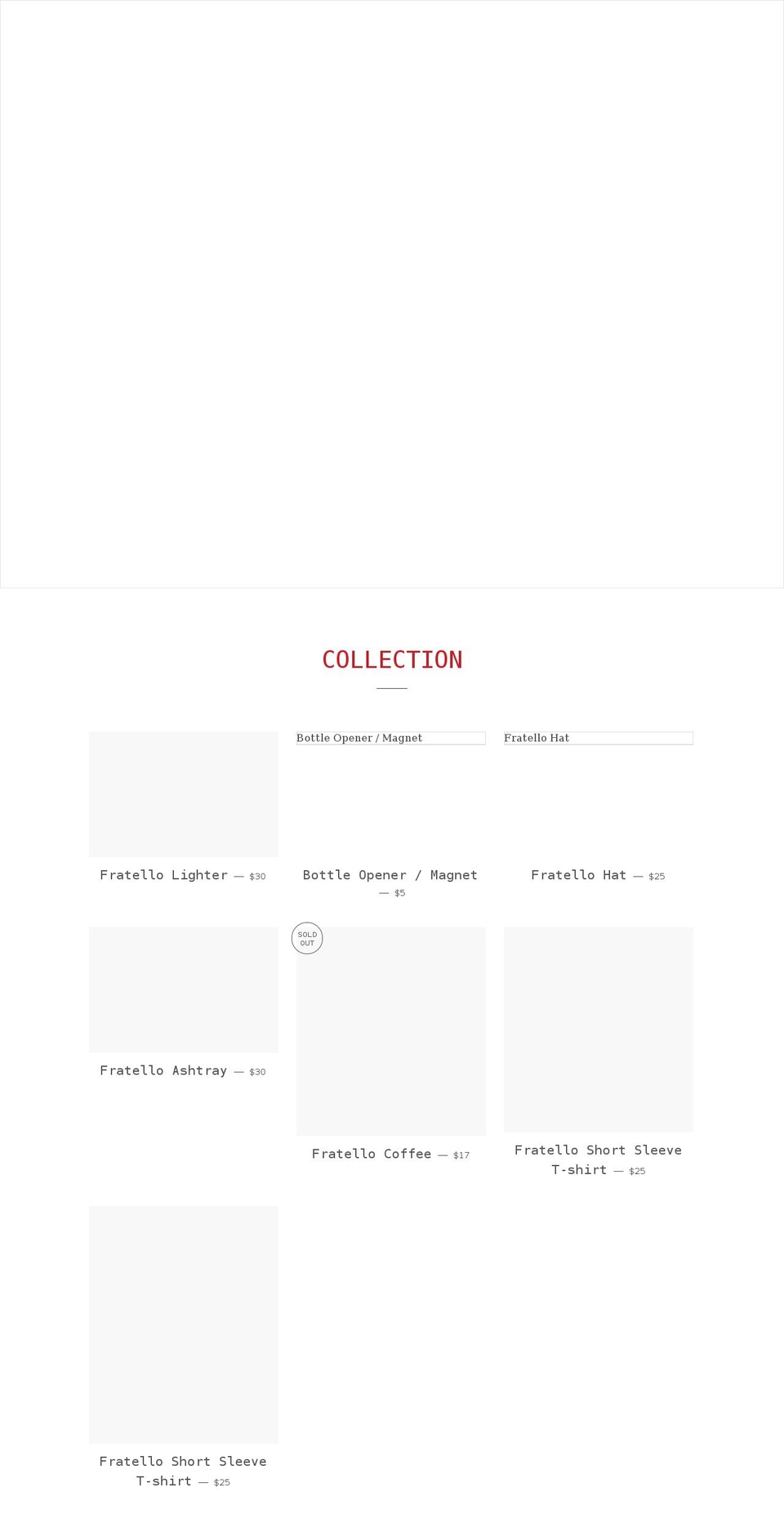 fratello-cigars.myshopify.com shopify website screenshot